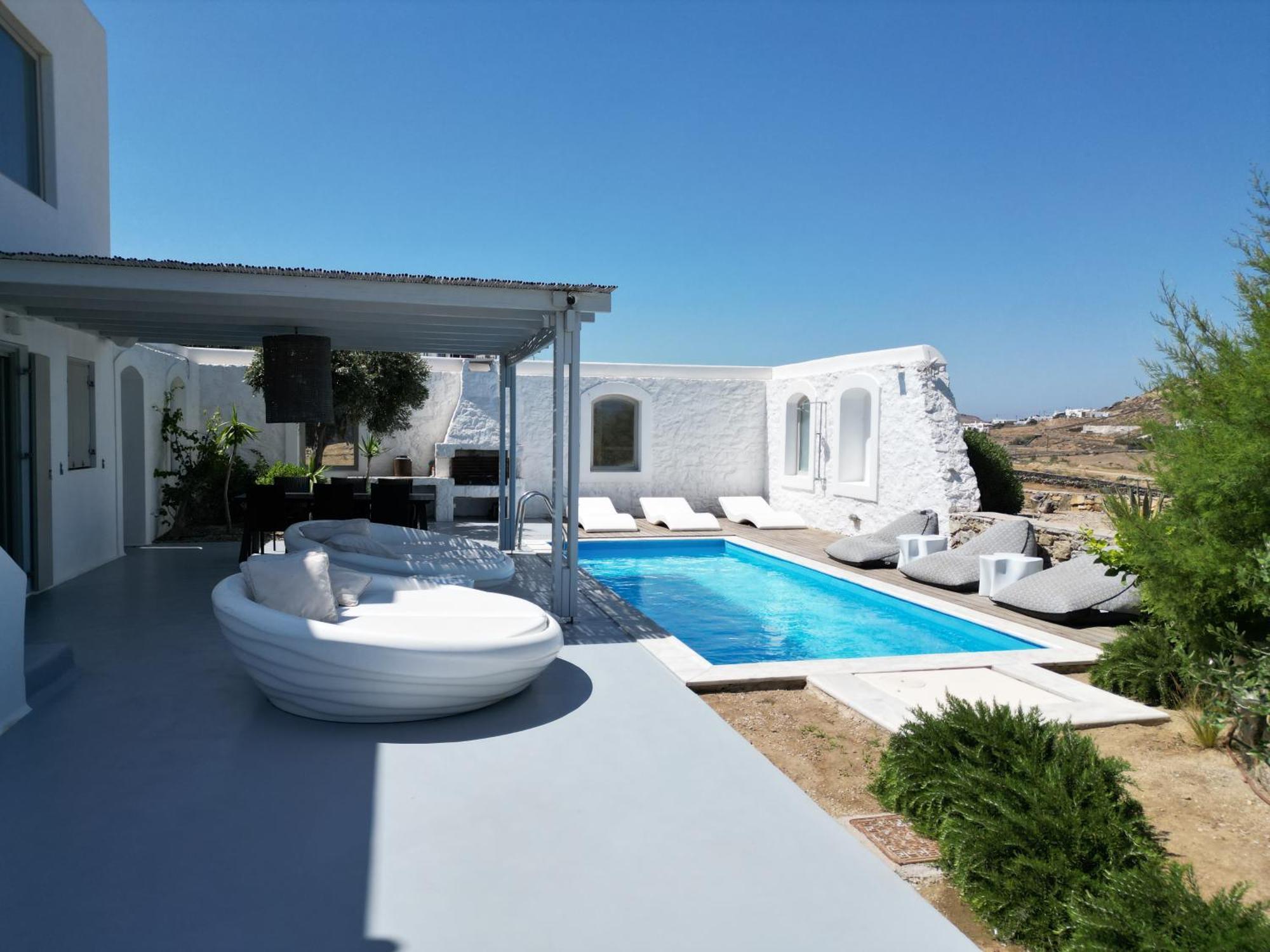 Villa Dafni 4Bed With Pool In Kalafatis Spilia Mykonos Town Ngoại thất bức ảnh