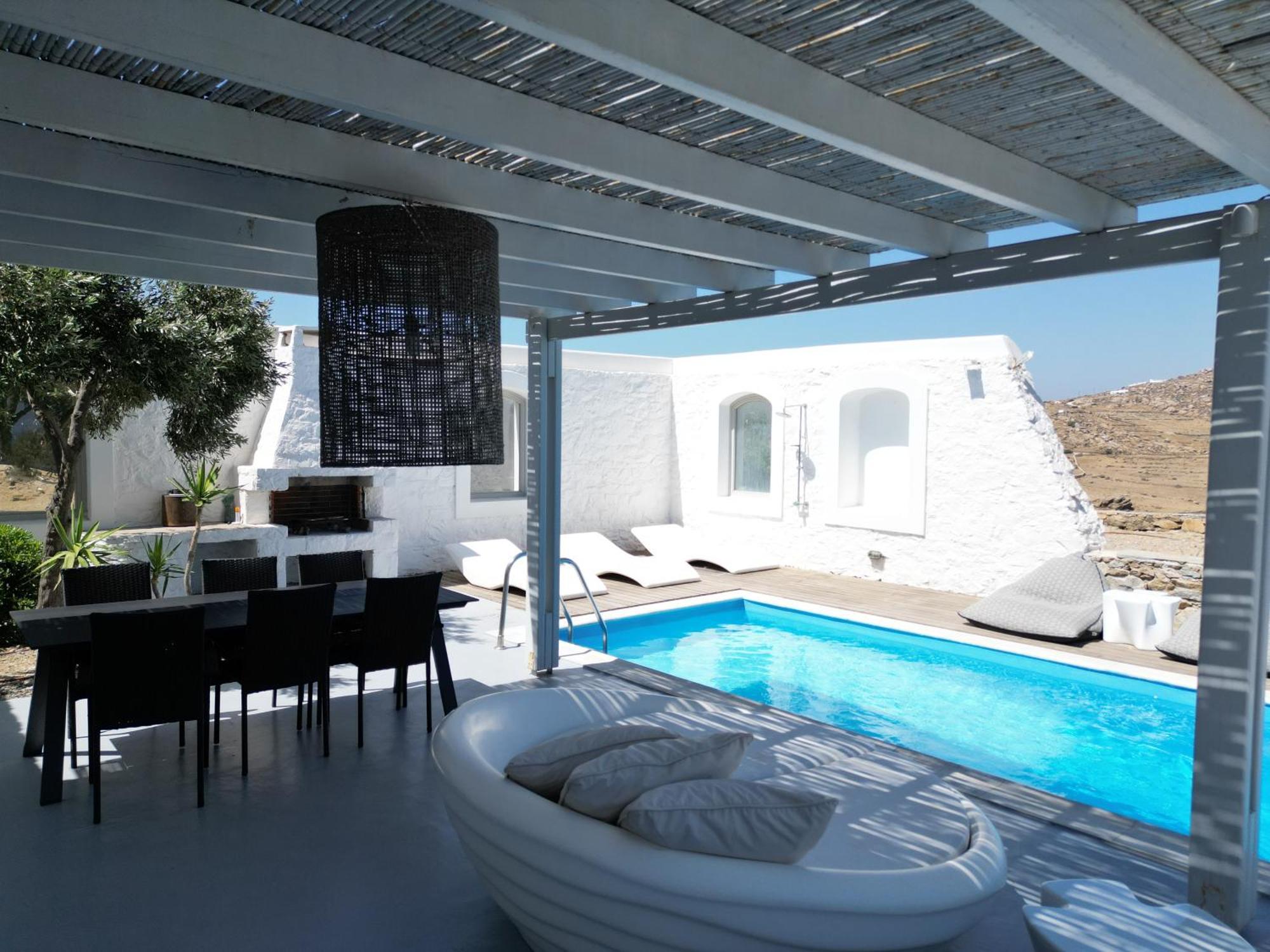 Villa Dafni 4Bed With Pool In Kalafatis Spilia Mykonos Town Ngoại thất bức ảnh
