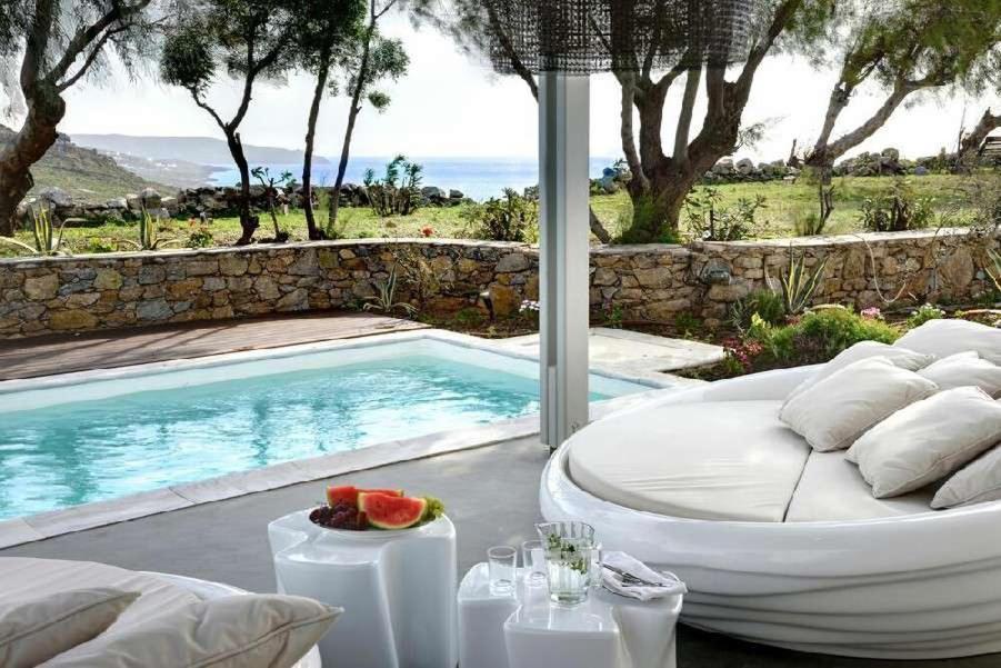 Villa Dafni 4Bed With Pool In Kalafatis Spilia Mykonos Town Ngoại thất bức ảnh
